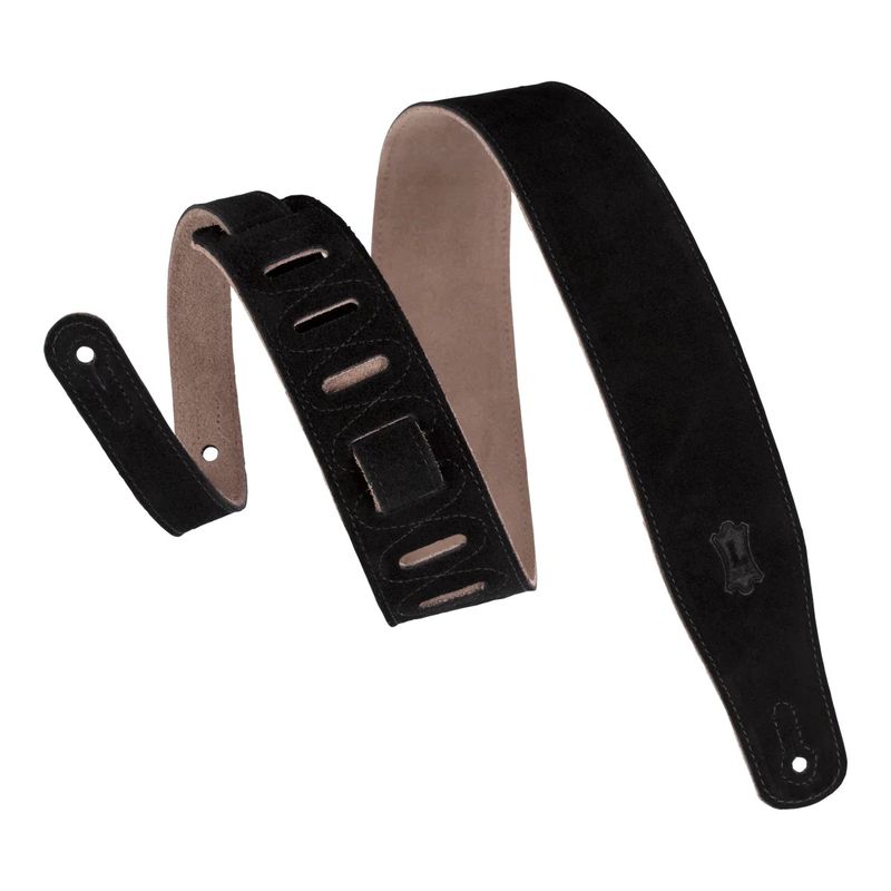 Levy MS26BLK Simply Suede Series Black Guitar Strap