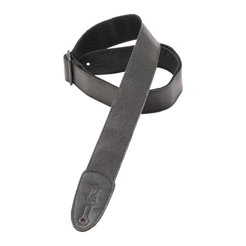 Levy's Leather Tri Glides Series Black Guitar Strap