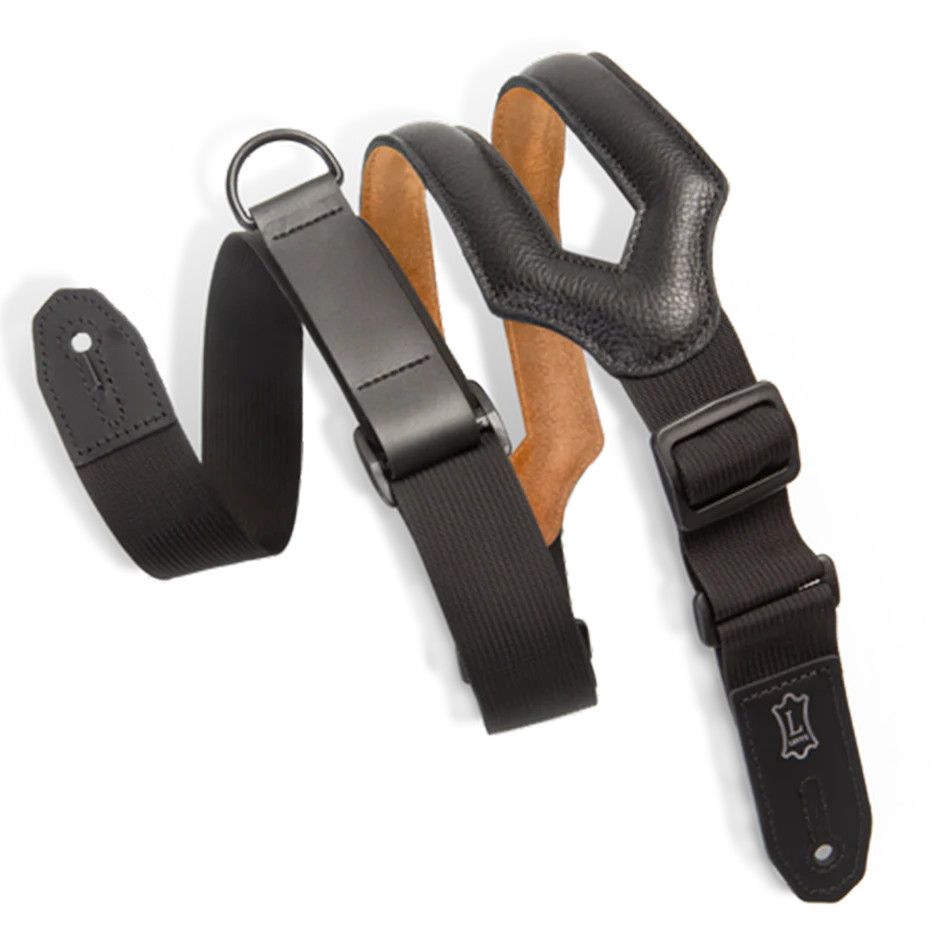 Levy's Leather Right Height Series MRHSS-BLK guitar strap