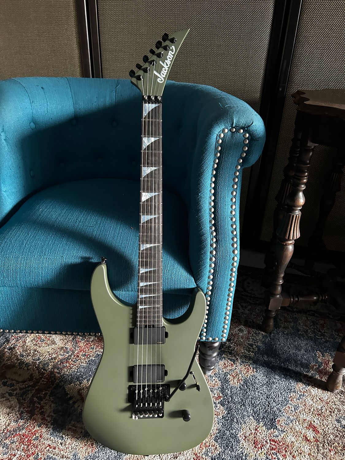 Used Jackson American Series Soloist SL2MG Matte Army Drab w/case