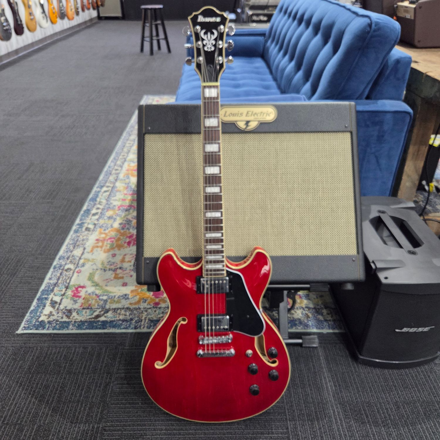 Used Ibanez AS73 red electric guitar