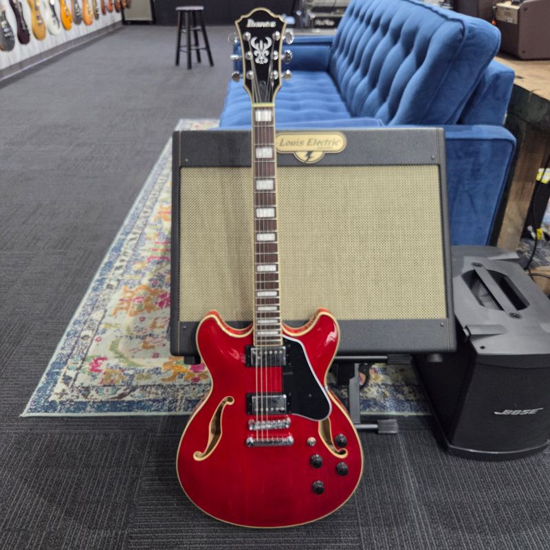 Used Ibanez AS73 red electric guitar