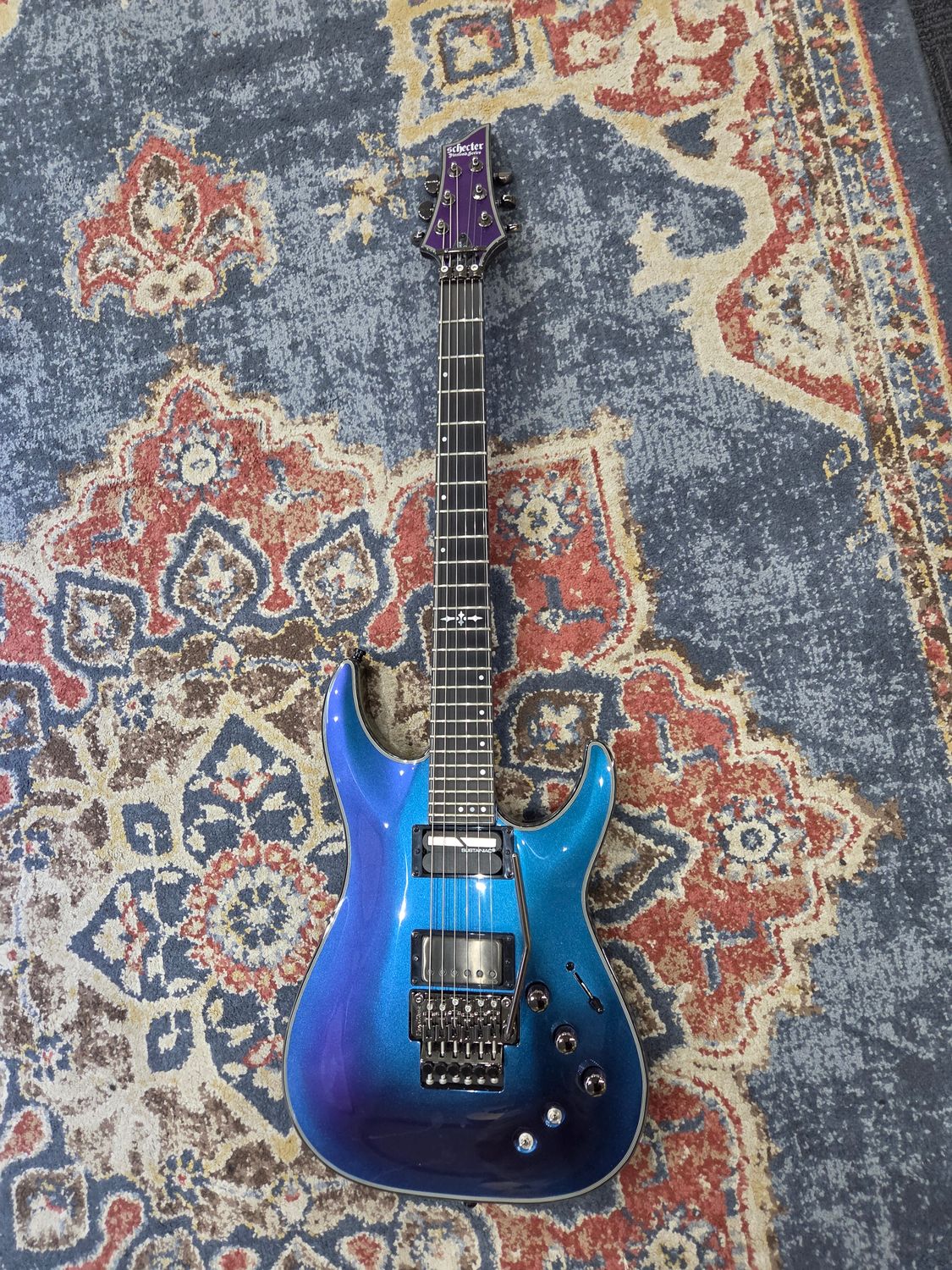 Used Schecter Hellraiser Hybrid C-1 FRS Ultraviolet