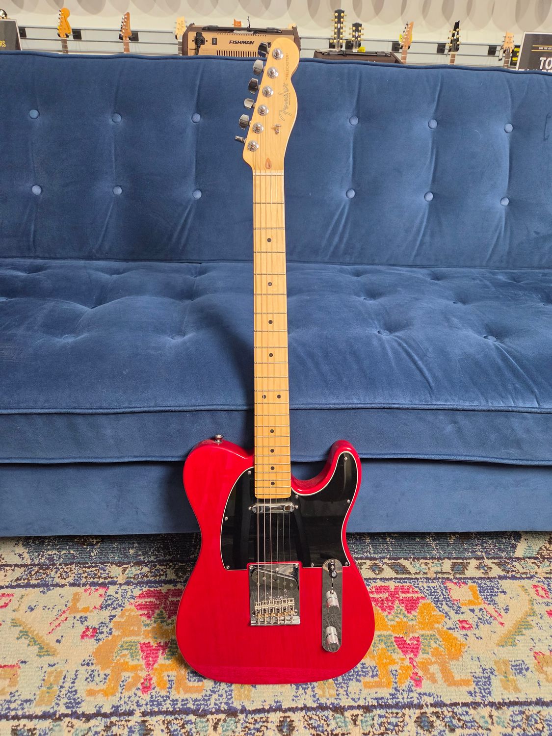 Used Fender American Standard Telecaster Crimson Red w/case