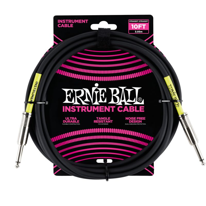 Ernie Ball Classic Instrument Cable Straight/Straight 10ft - Black