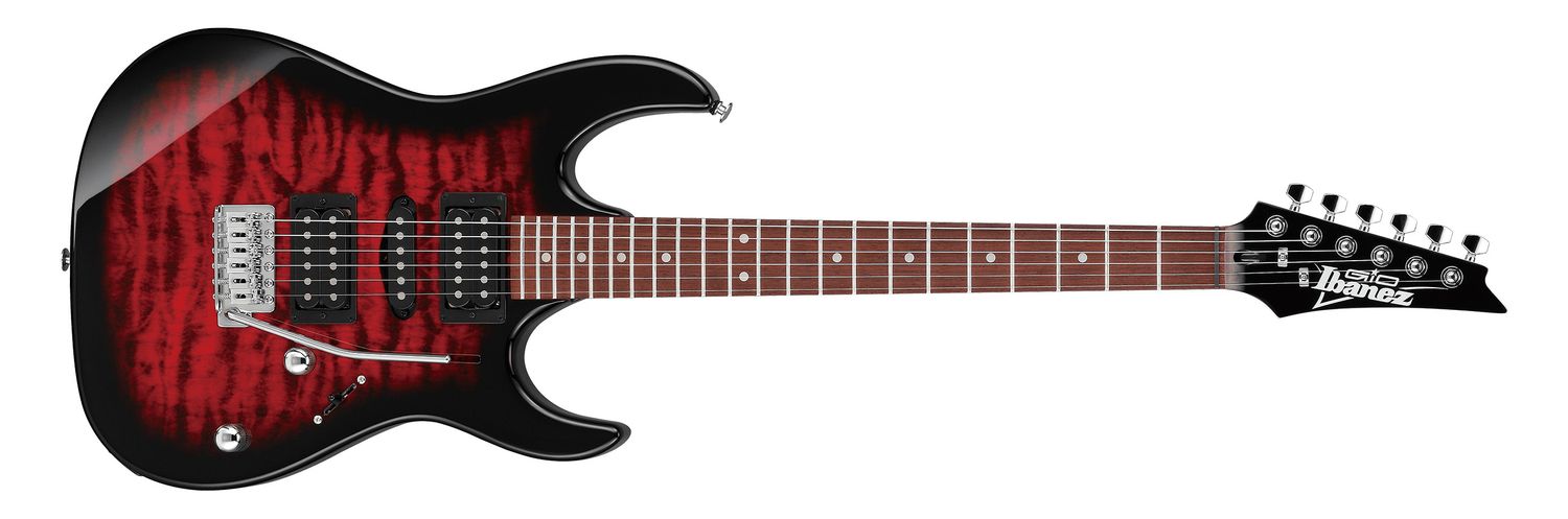 Ibanez GIO GRX70QA Transparent Red Burst