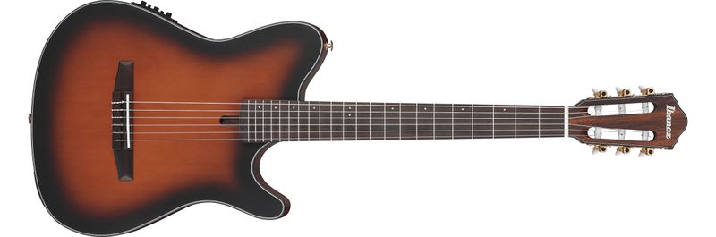 Ibanez FRH10N Thinline Acoustic-Electric Nylon-String Guitar Brown Sunburst