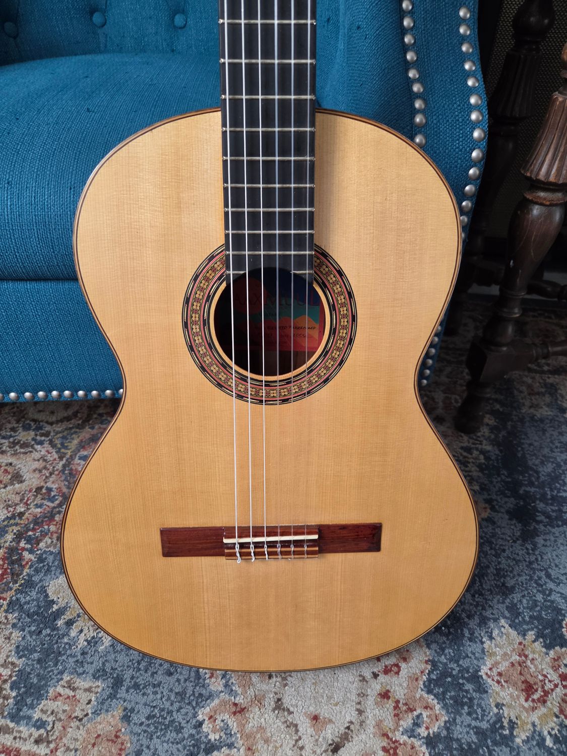 Used Paax Muul Elevated Fingerboard Classical Guitar w/case