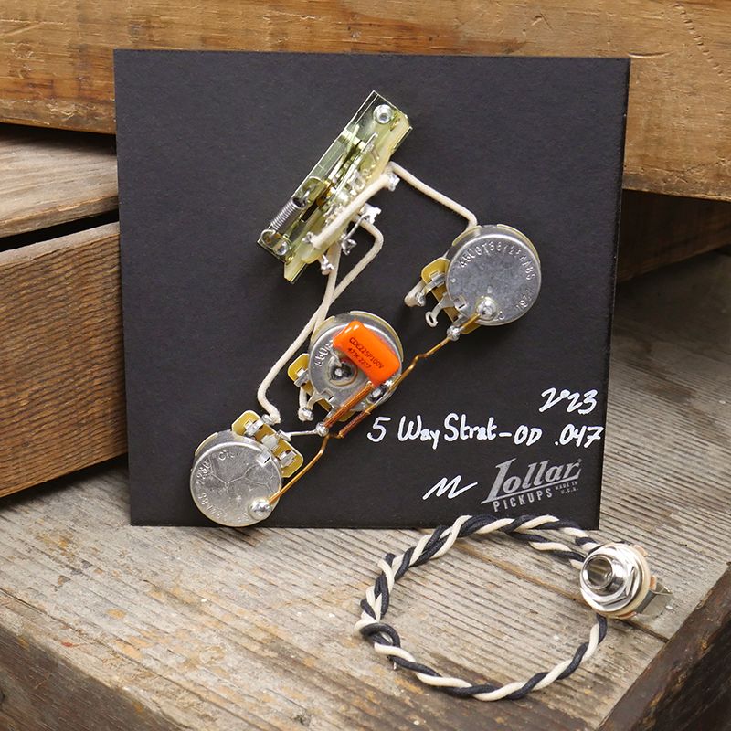 Lollar 5-Way Strat Pre-Wired Kit w/ .047 Orange Drop