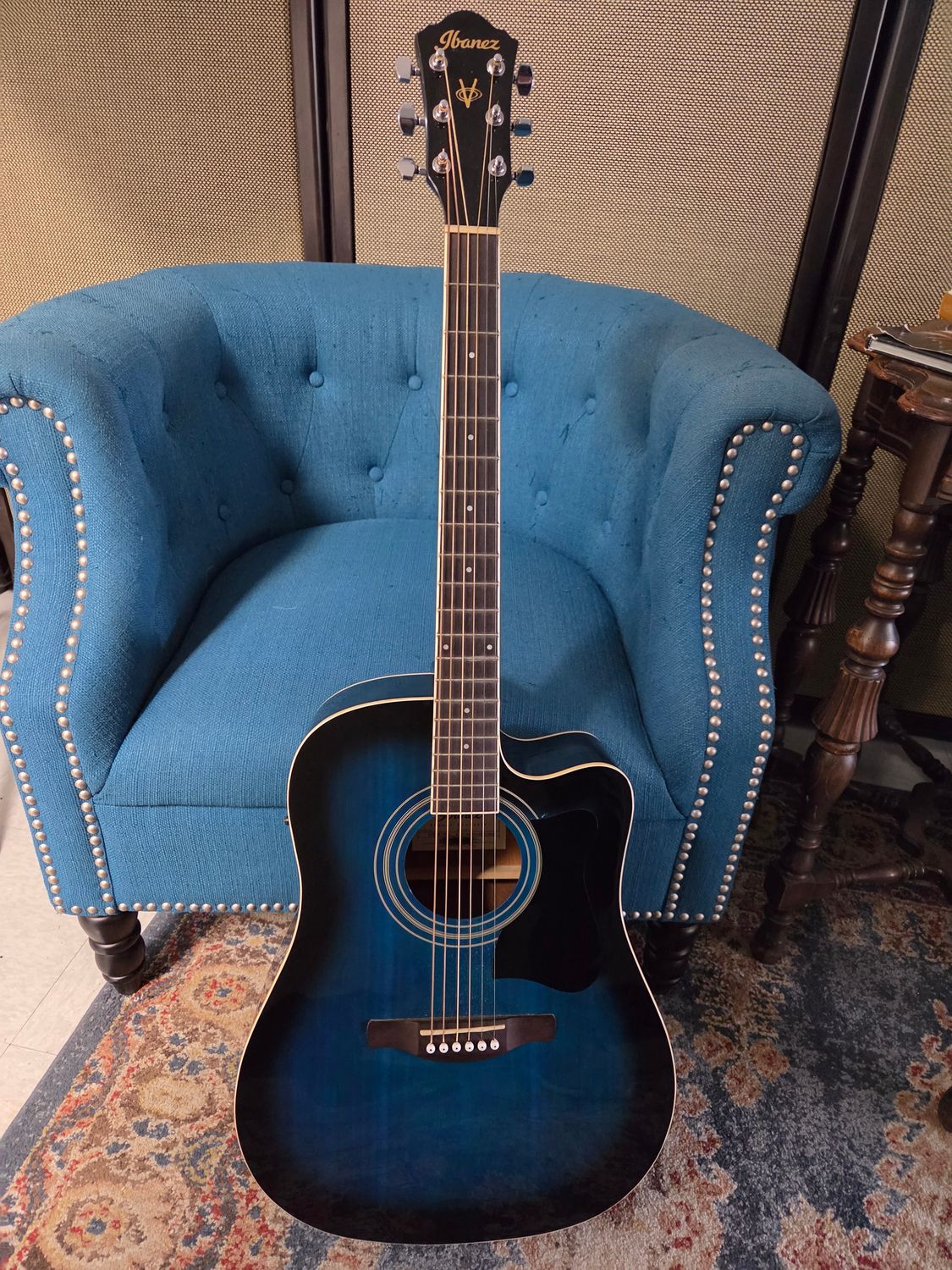 Used Ibanez VC70ce blue acoustic