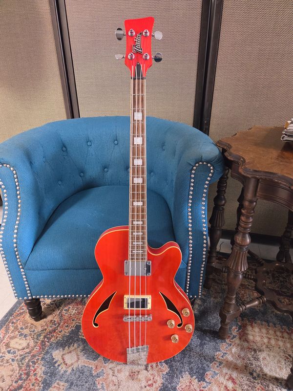 Used Italia Torino Hollow Bass Orange w/case