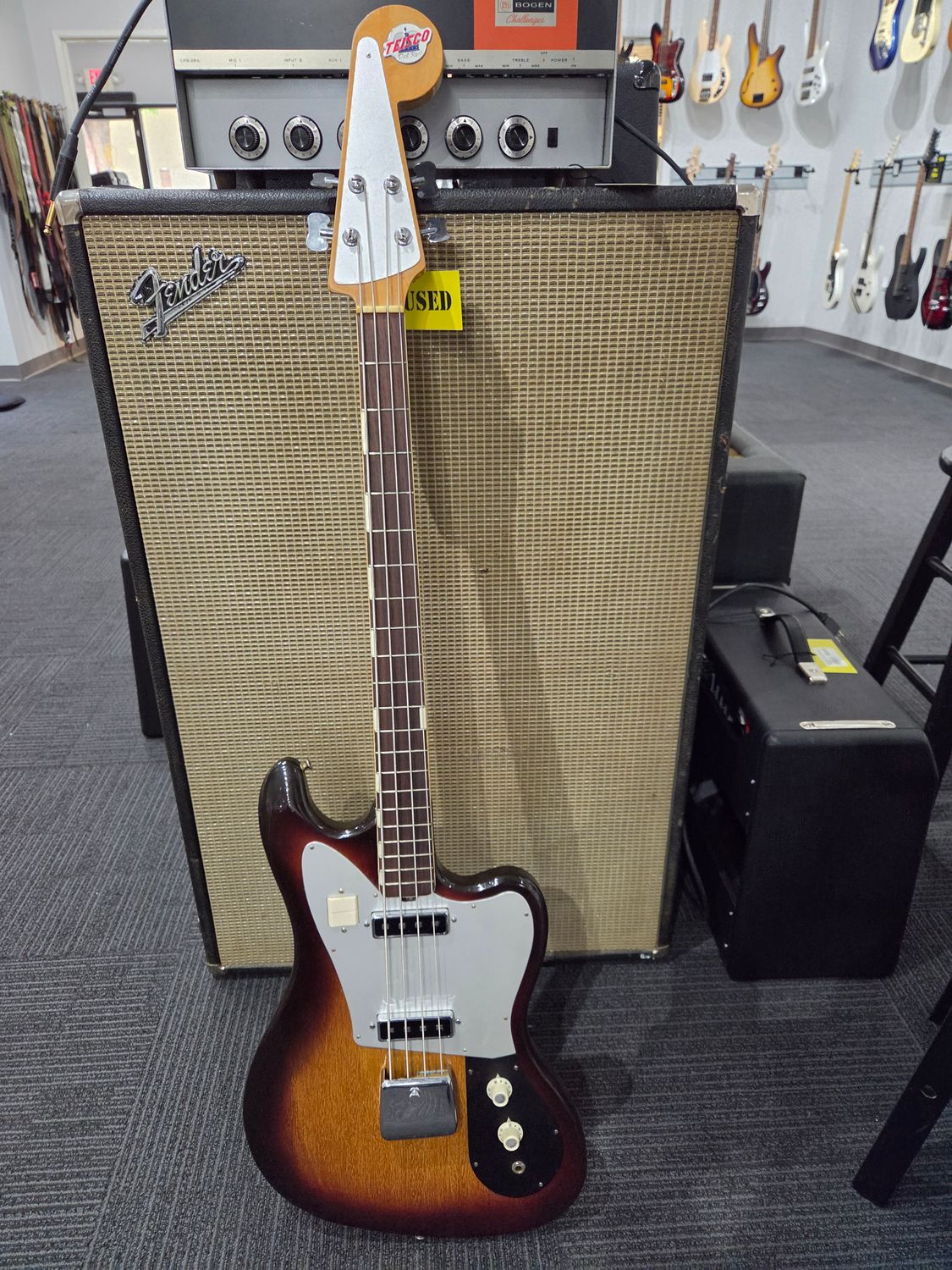 Used Teisco Del Ray bass w/bag