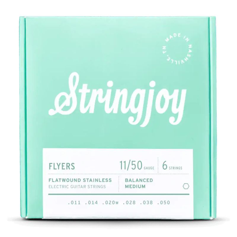 Stringjoy Flyers 11-50 Flatwound Stainless Electric Guitar String