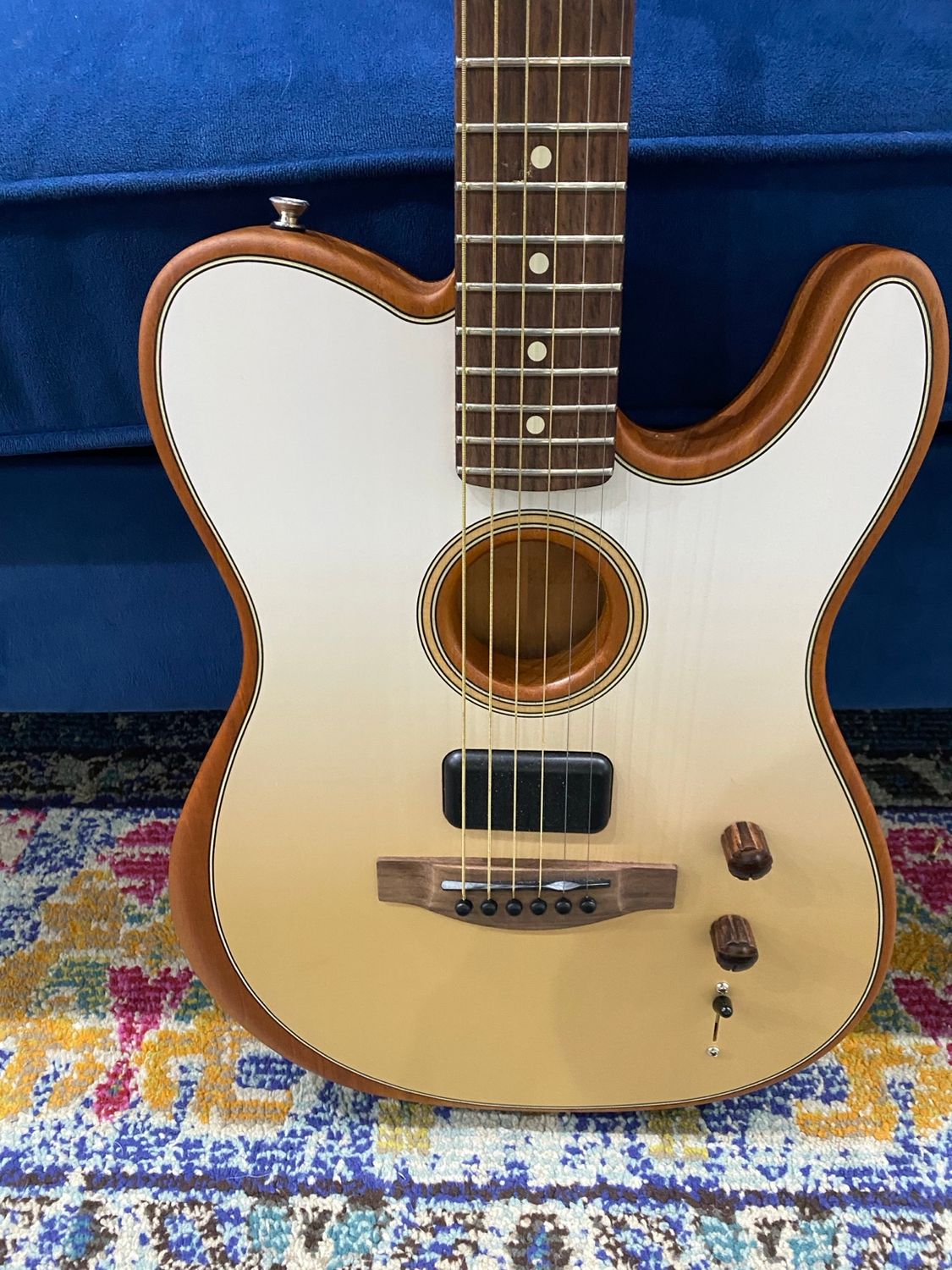 Used Fender Acoustasonic Player Telecaster — Arctic White w/bag