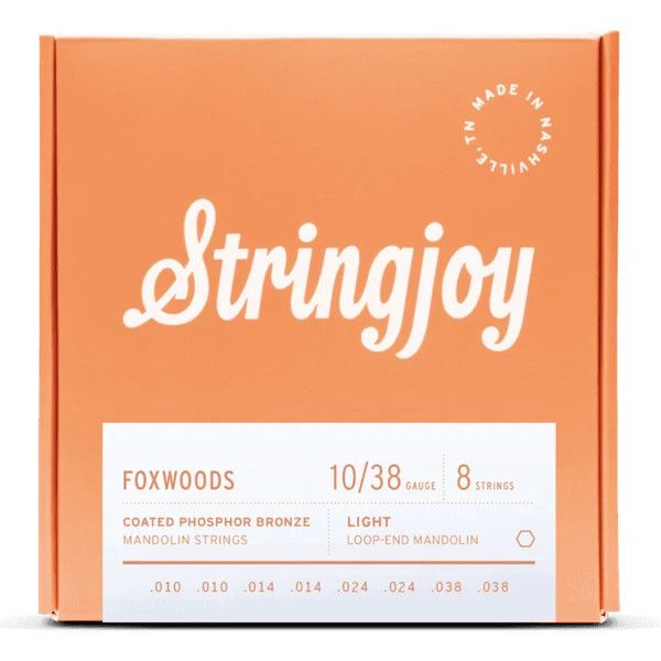 Stringjoy 10-38 Light Gauge Foxwoods - Coated Phosphor Bronze Mandolin Strings