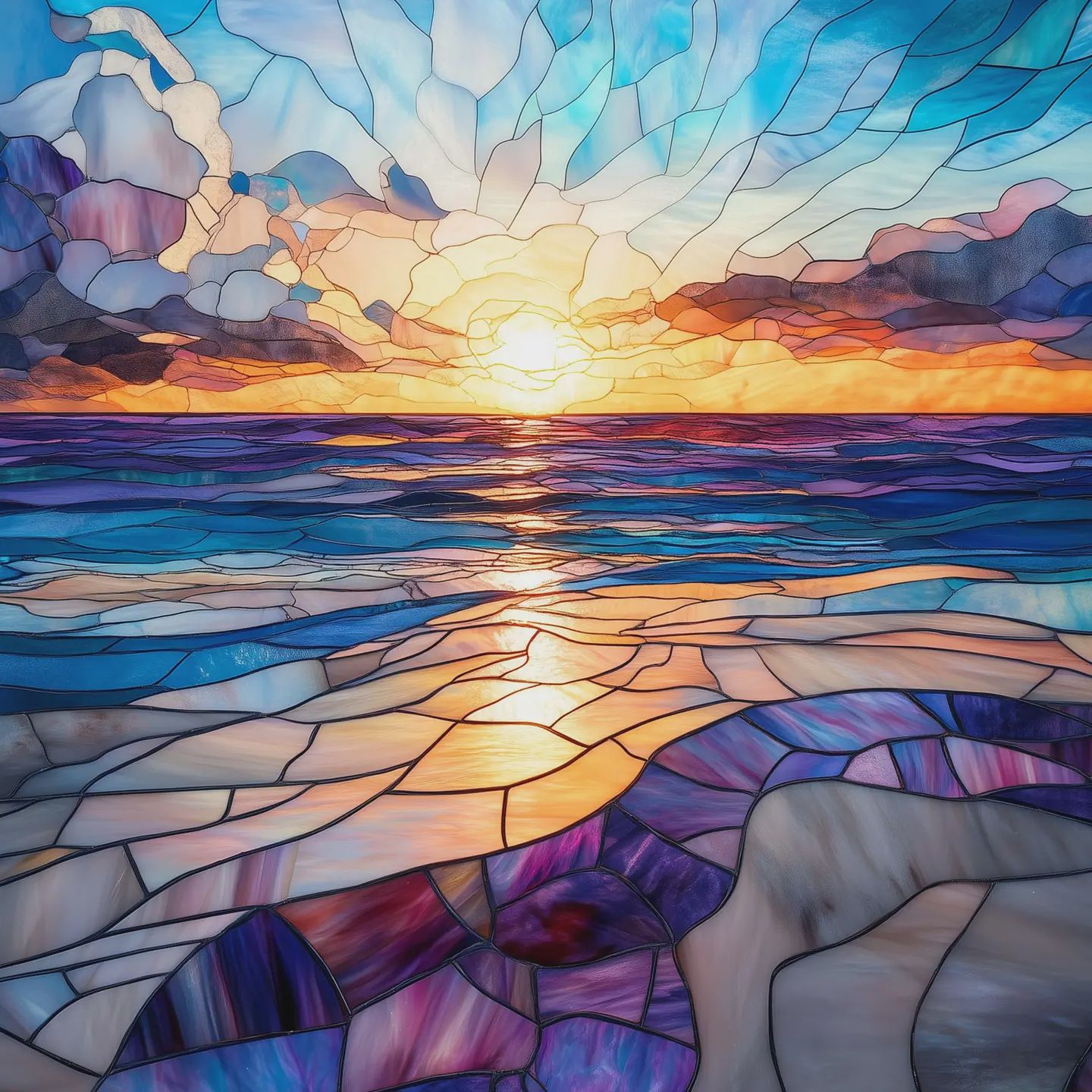 Sapphire Sunset Jigsaw Puzzle