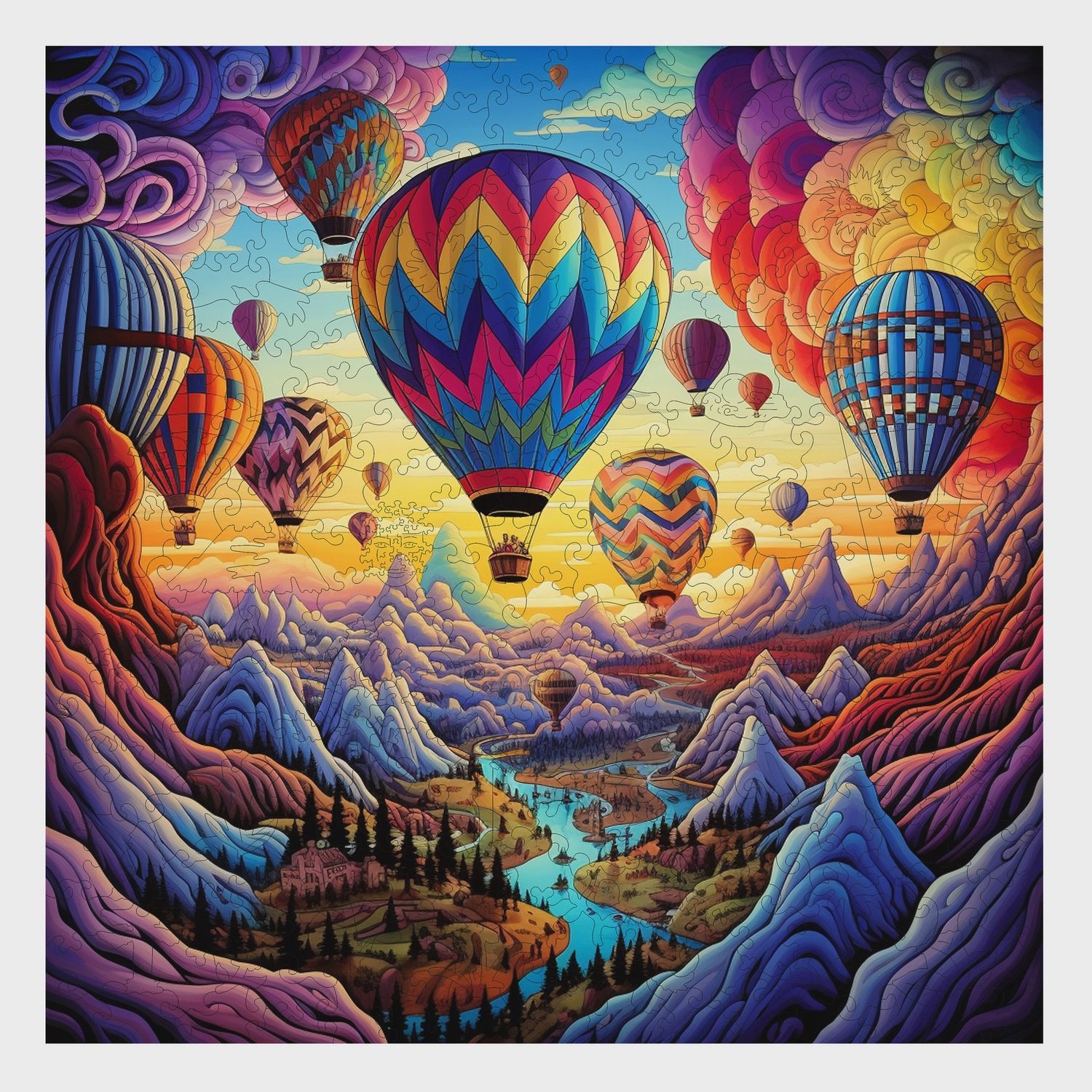 Rainbow Ride Wooden Jigsaw Puzzle