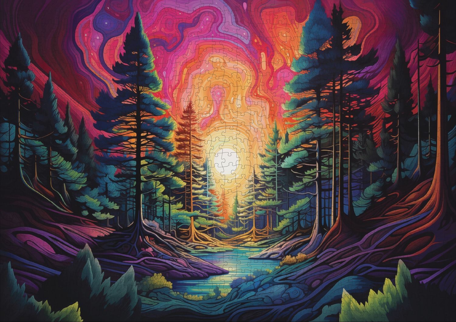 Trippy Timbers Jigsaw Puzzle