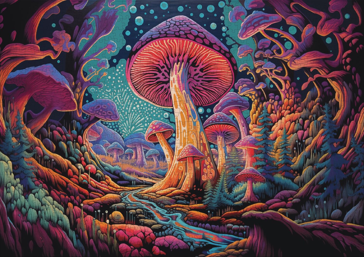 Mystical Mushrooms Jigsaw Puzzle