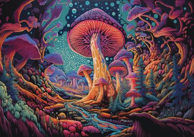Mystical Mushrooms Jigsaw Puzzle