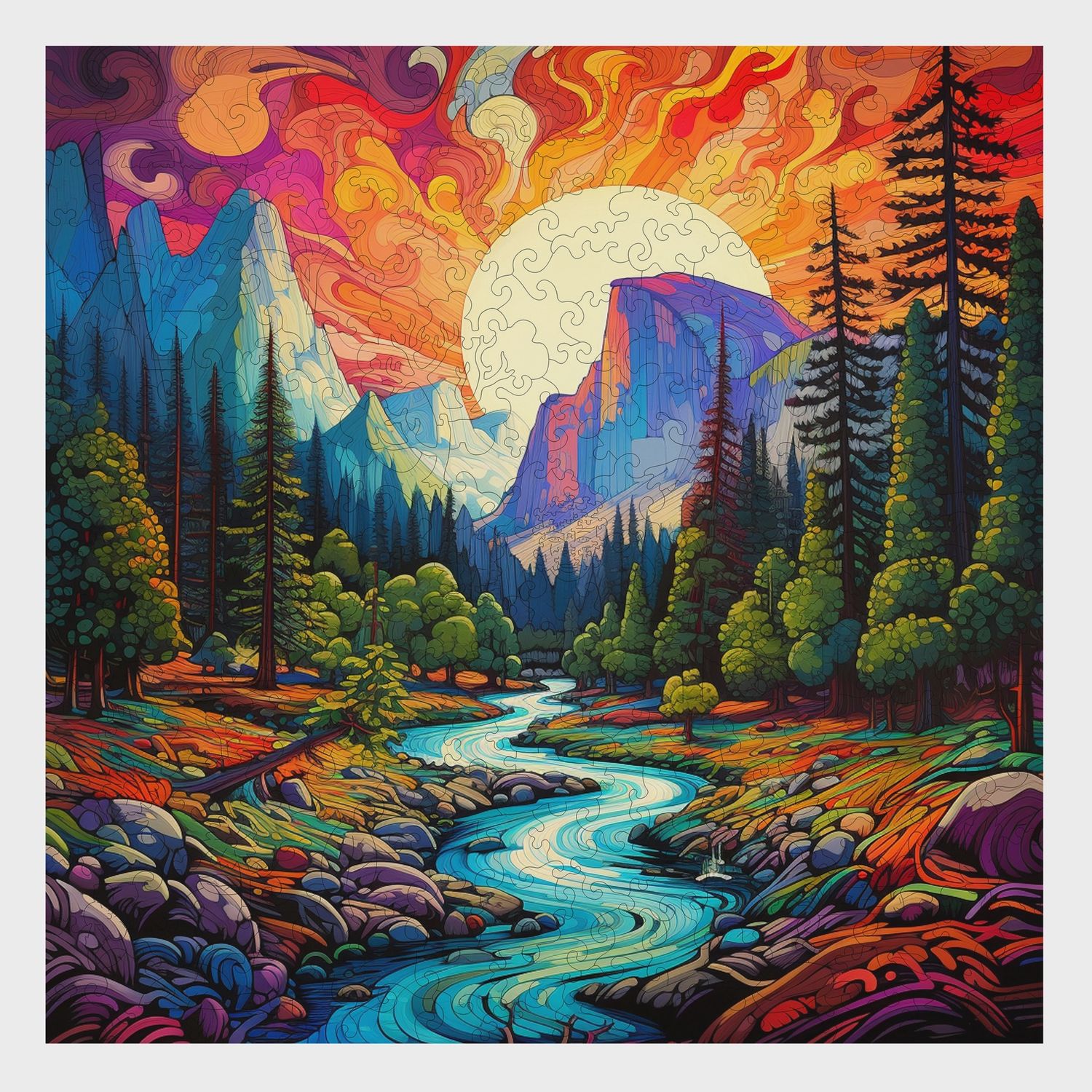 Chromatic Cliffs Jigsaw Puzzle