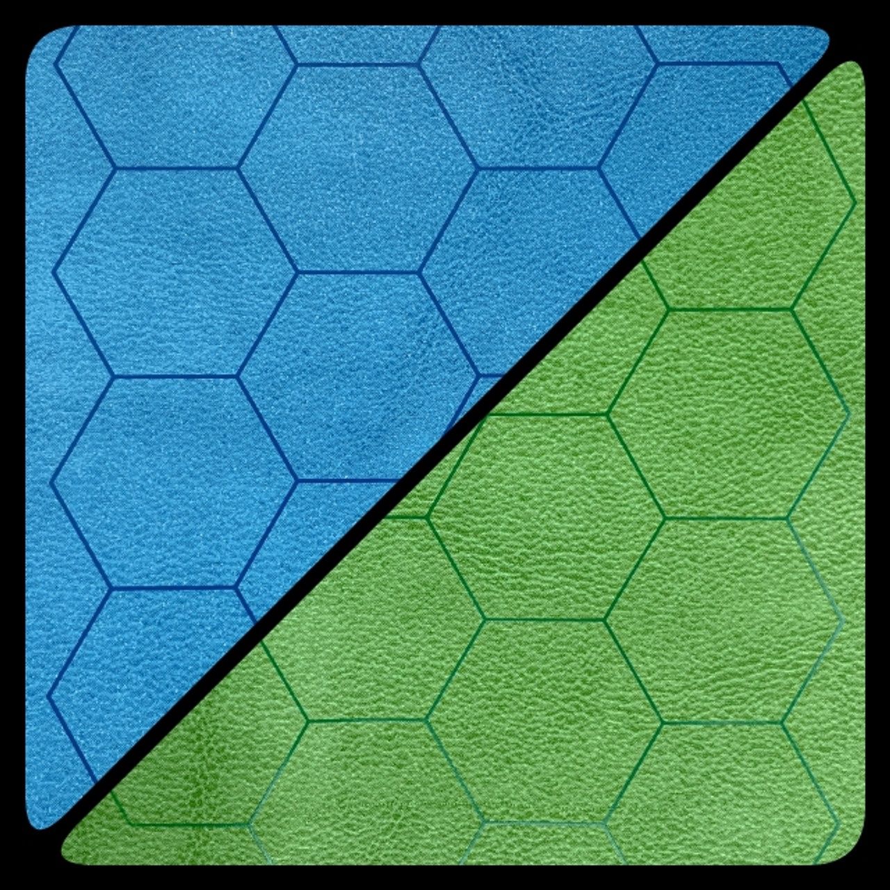 Battlemat 1" HEXES BLU/GRN