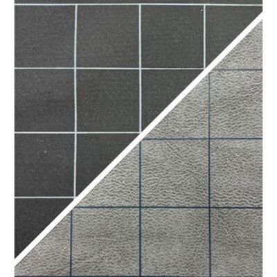Battlemat: 1in Reversible Black-Grey Squares (23.5in x 26in Playing Surface)
