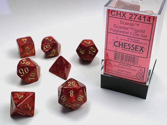Scarab Polyhedral Scarlet/gold
