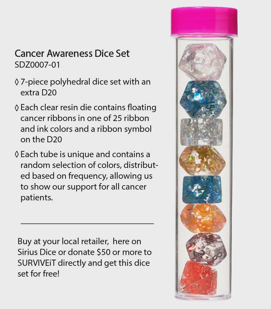 Charity Dice Set (7): Cancer Awareness