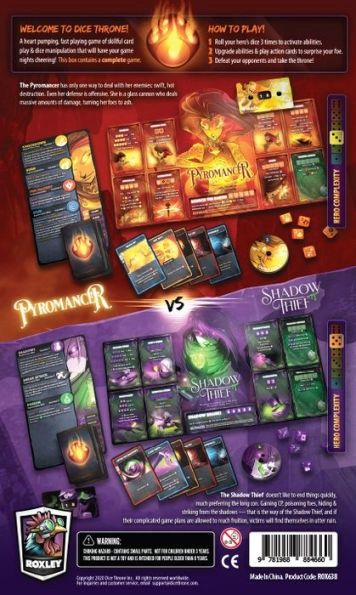 Dice Throne: Pyromancer vs. Shadow Thief