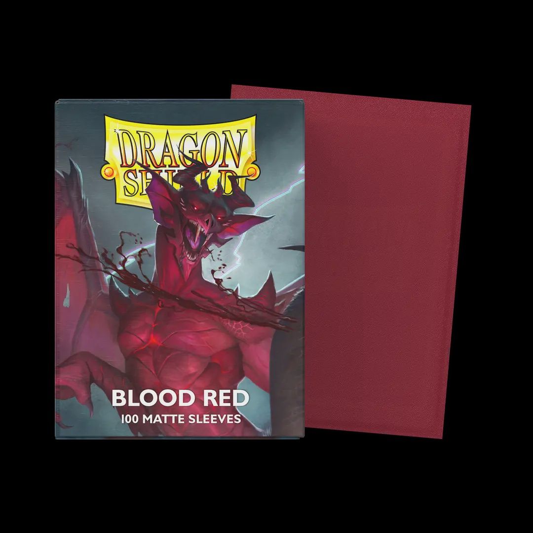 Dragon Shields: (100) Matte - Blood Red