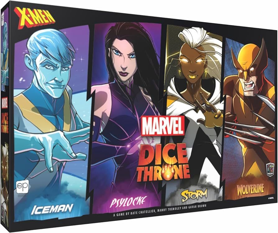 Marvel Dice Throne: X-Men Box 1 Fighters (Iceman, Psylocke, Storm, and Wolverine)