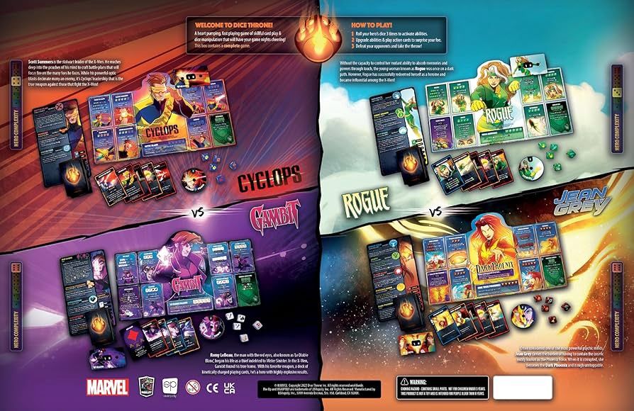 Marvel Dice Throne: X-Men Box 2 Lovers (Cyclops, Jean Grey, Gambit, and Rogue)