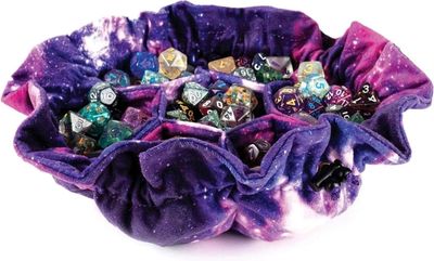 Velvet Compartment Dice Bag with Pockets: Nebula