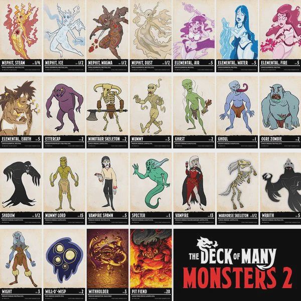 The Deck of Many (5E): Monsters 2