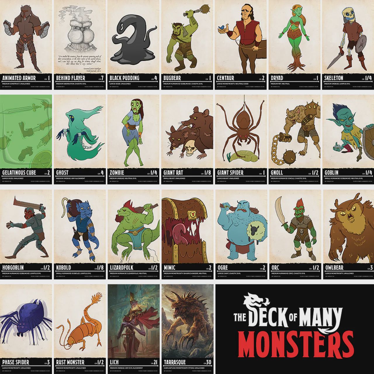 The Deck of Many (5E): Monsters 1