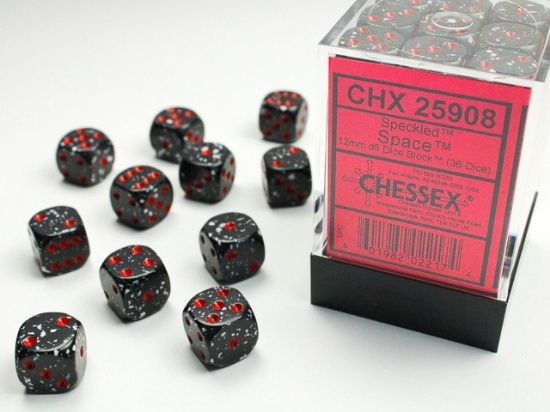 Space 12mm D6 Dice Block (36)