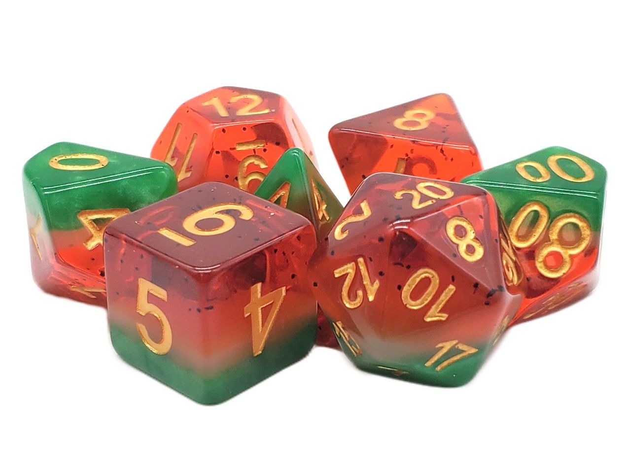 RPG Dice Set (7): Watermelon