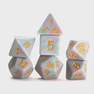 RPG Dice Set (7): Unicorn - Teal
