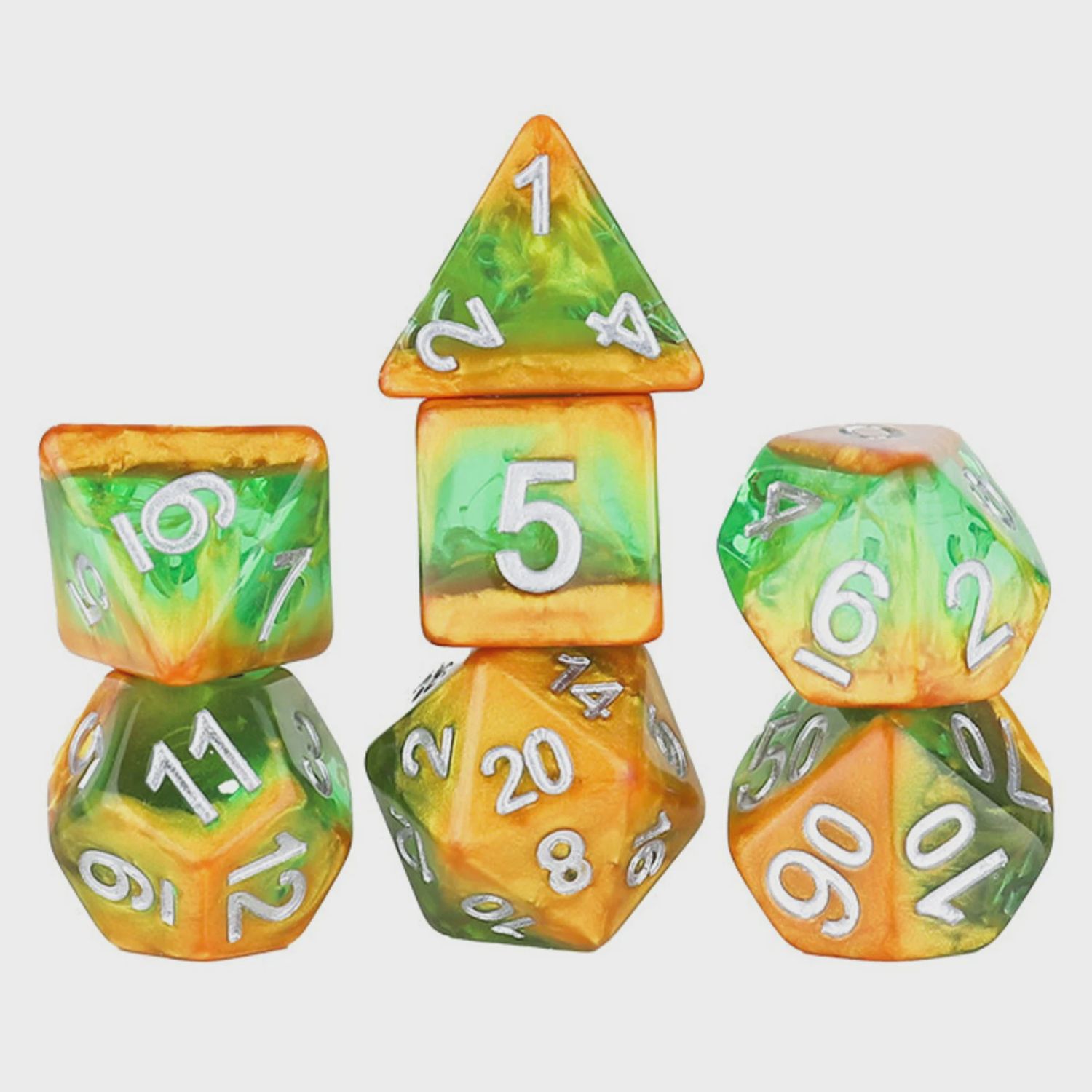 RPG Dice Set (7): Rainforest