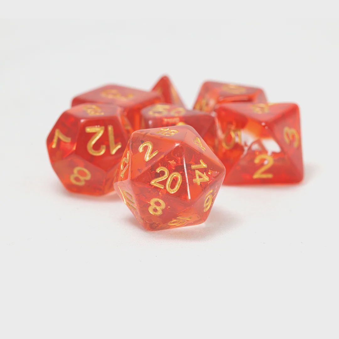 RPG Dice Set (7): Maple Leaf
