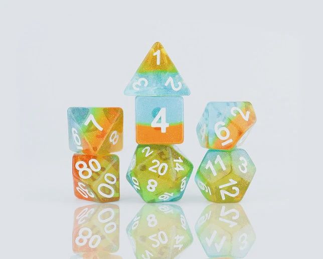RPG Dice Set (7): Celestial - Ocean Dusk