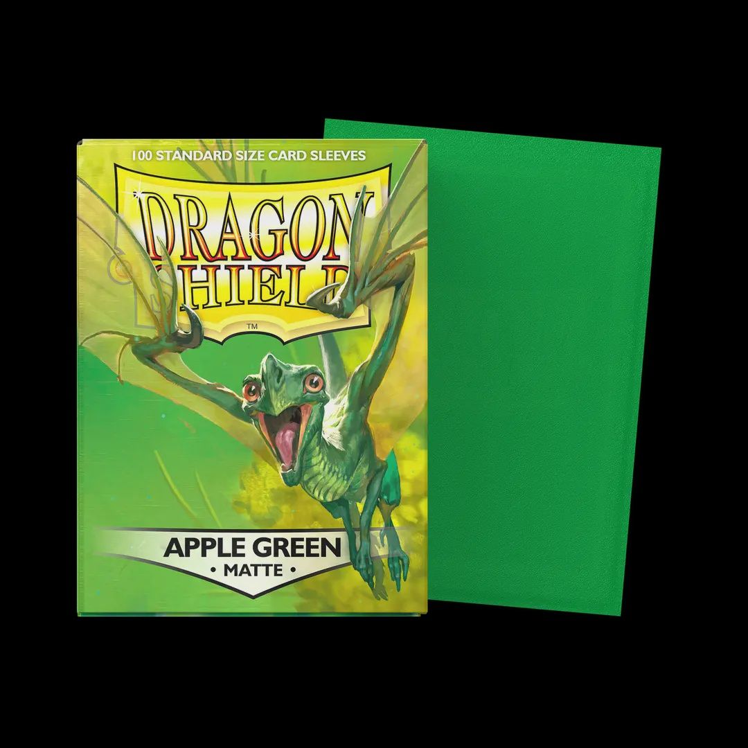 Dragon Shields: (100) Matte Apple Green