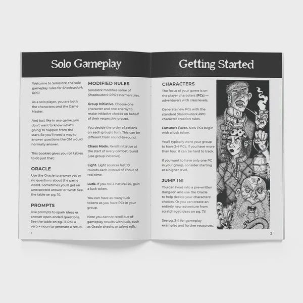 SoloDark: Solo Rules for Shadowdark RPG (Print+ PDF)
