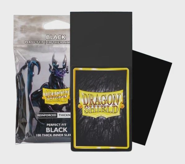 Dragon Shield Perfect Fit Thick Inner Sleeves BLACK
