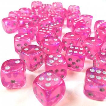 D6 12mm Borealis Pink/silver (36)