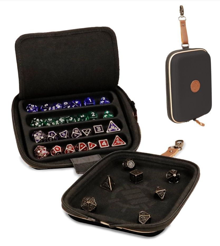 ENHANCE DICE CASE AND TRAY, Colour: Black