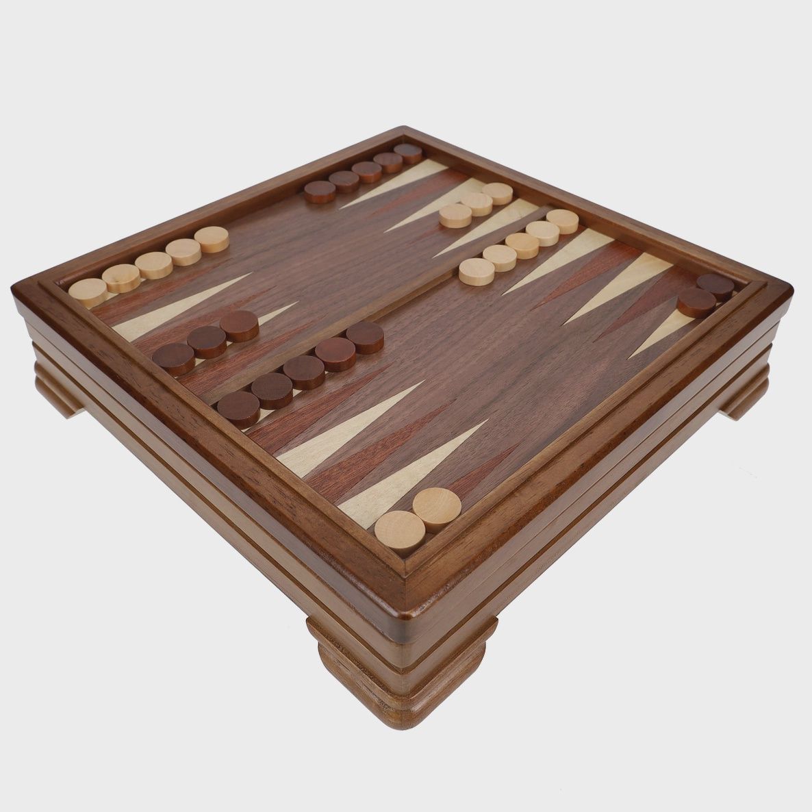 Walnut 7-Games-in-1 Combination Game Set