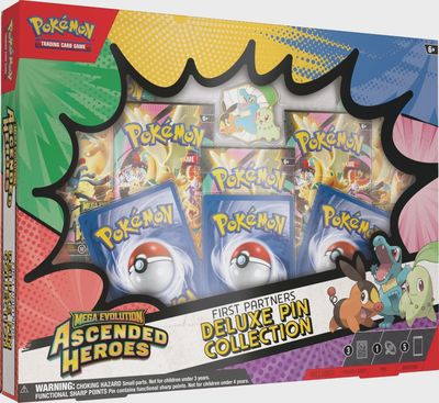 Pokemon TCG Mega Evolution Ascended Heroes First Partners Deluxe Pin Collection