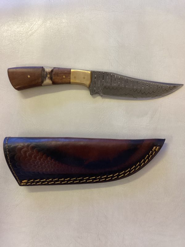 Titan Damascus Steel Outdoor Utility knife TK-158